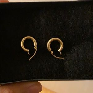 12 mm 14 karat Yellow Gold Hoops